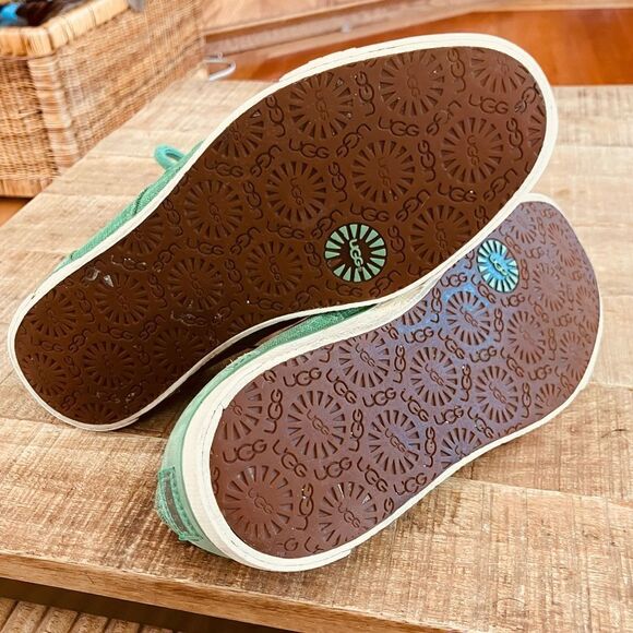 Ugg | Sherpa lined lime green sneakers | size 8 - Picture 7 of 9